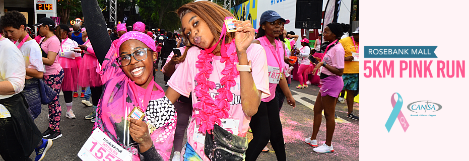 Rosebank Mall's 5KM Pink Run 2025 banner